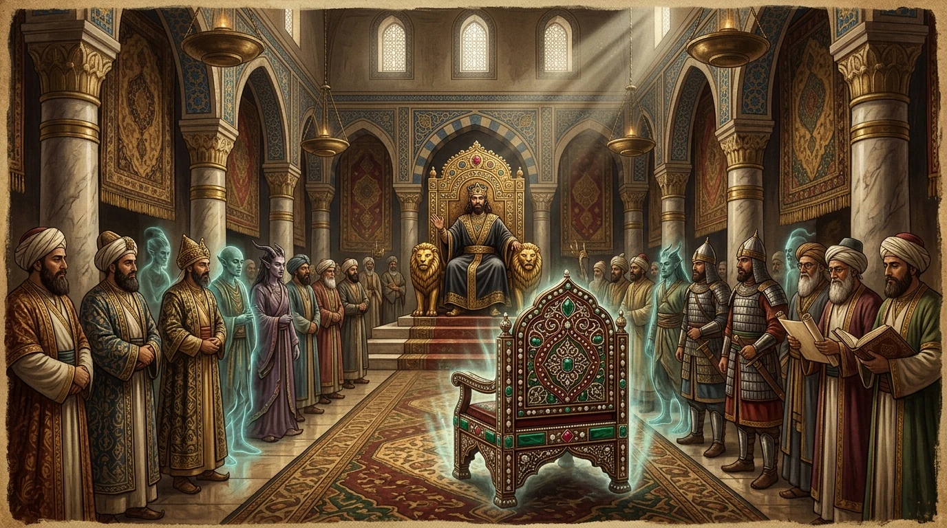 solomon and the queen of sheba's trone